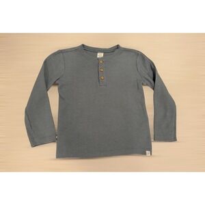 Carter's Little Planet Waffle‎ Long Sleeve 5T Blue Shirt